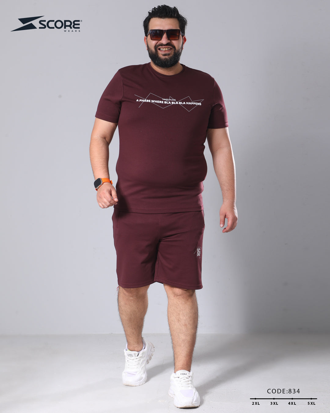 شورت قطن و تيشرت قطن 834 BIG SIZE