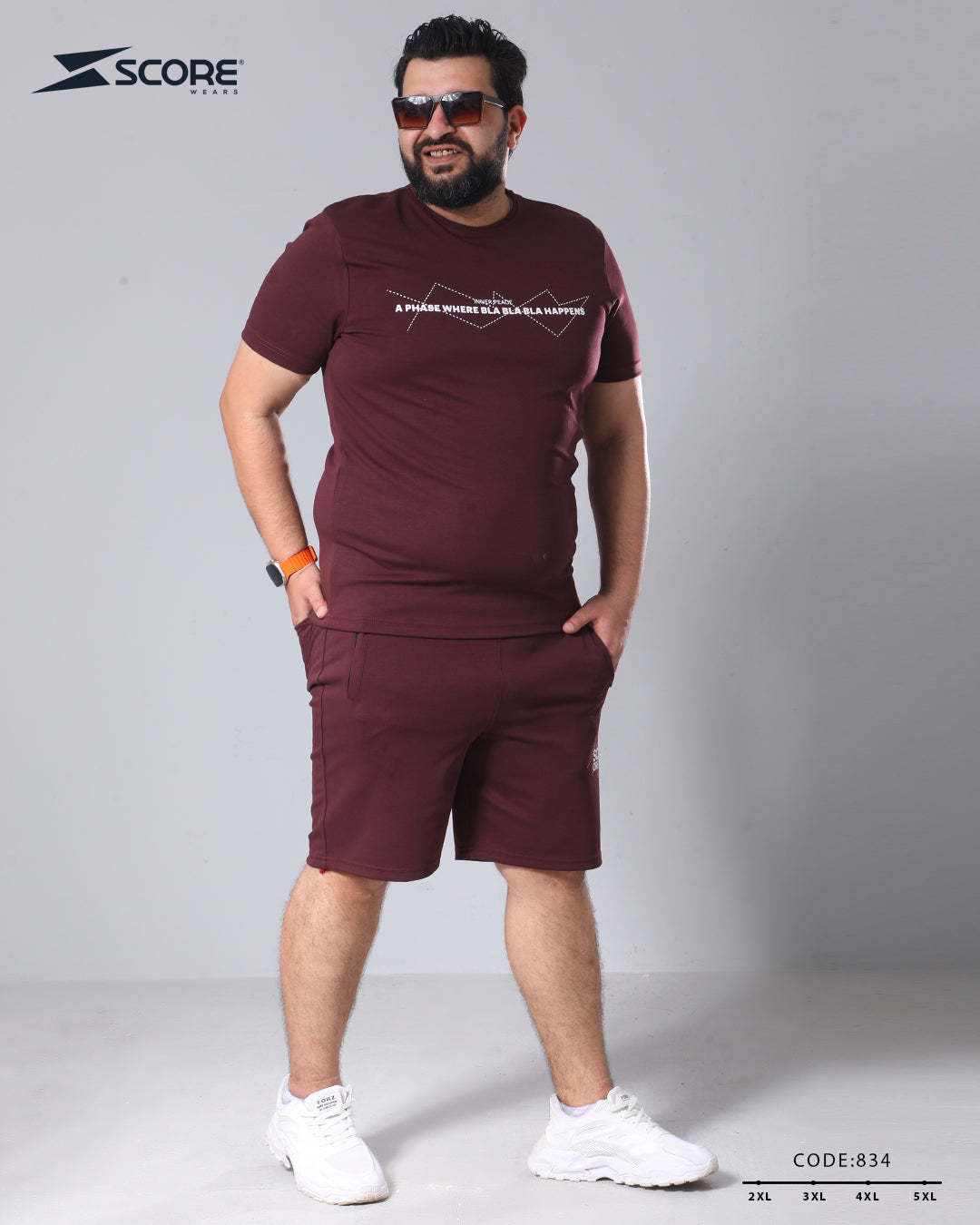 شورت قطن و تيشرت قطن 834 BIG SIZE