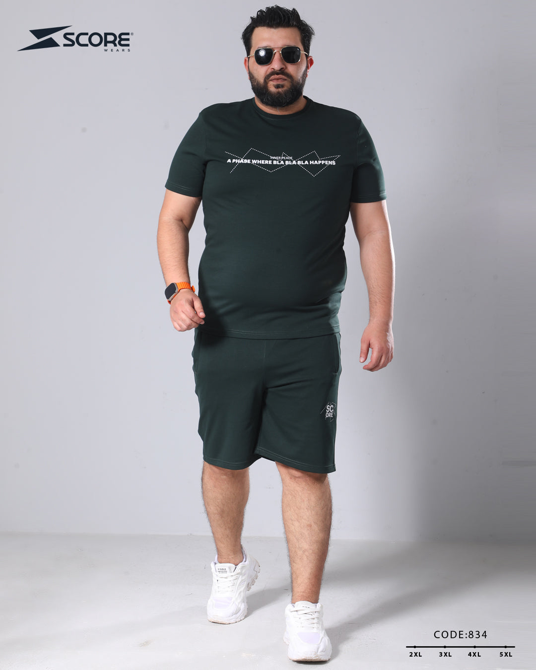 شورت قطن و تيشرت قطن 834 BIG SIZE