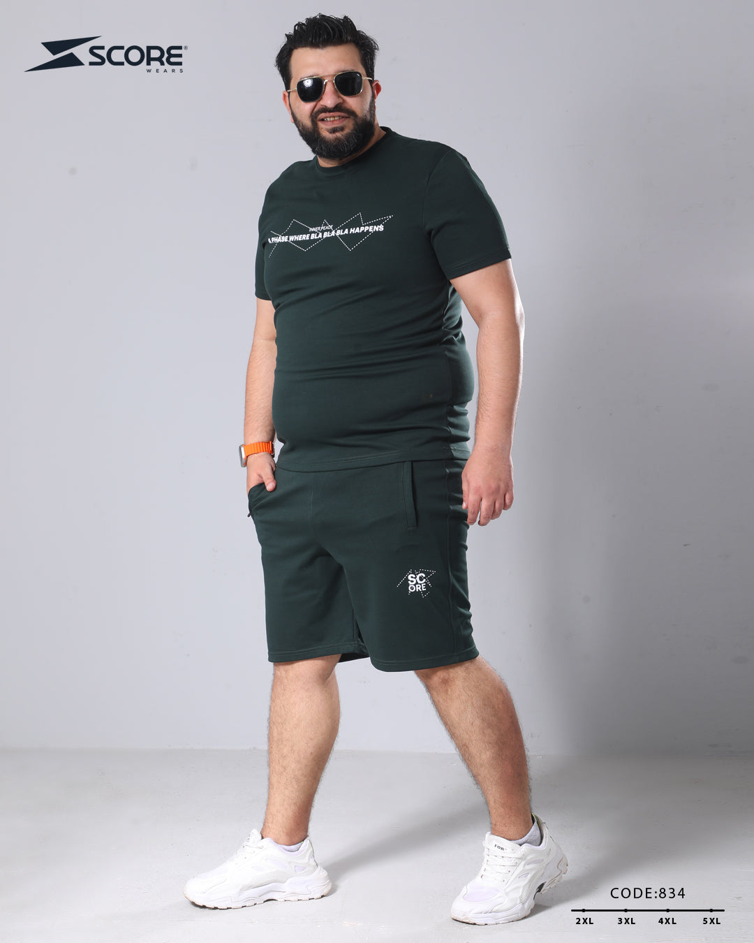 شورت قطن و تيشرت قطن 834 BIG SIZE