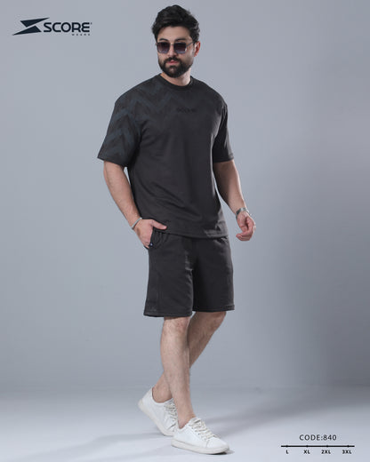 شورت قطن و تيشرت قطن 840 oversize طقم