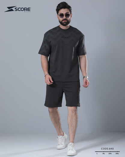 شورت قطن و تيشرت قطن 840 oversize طقم