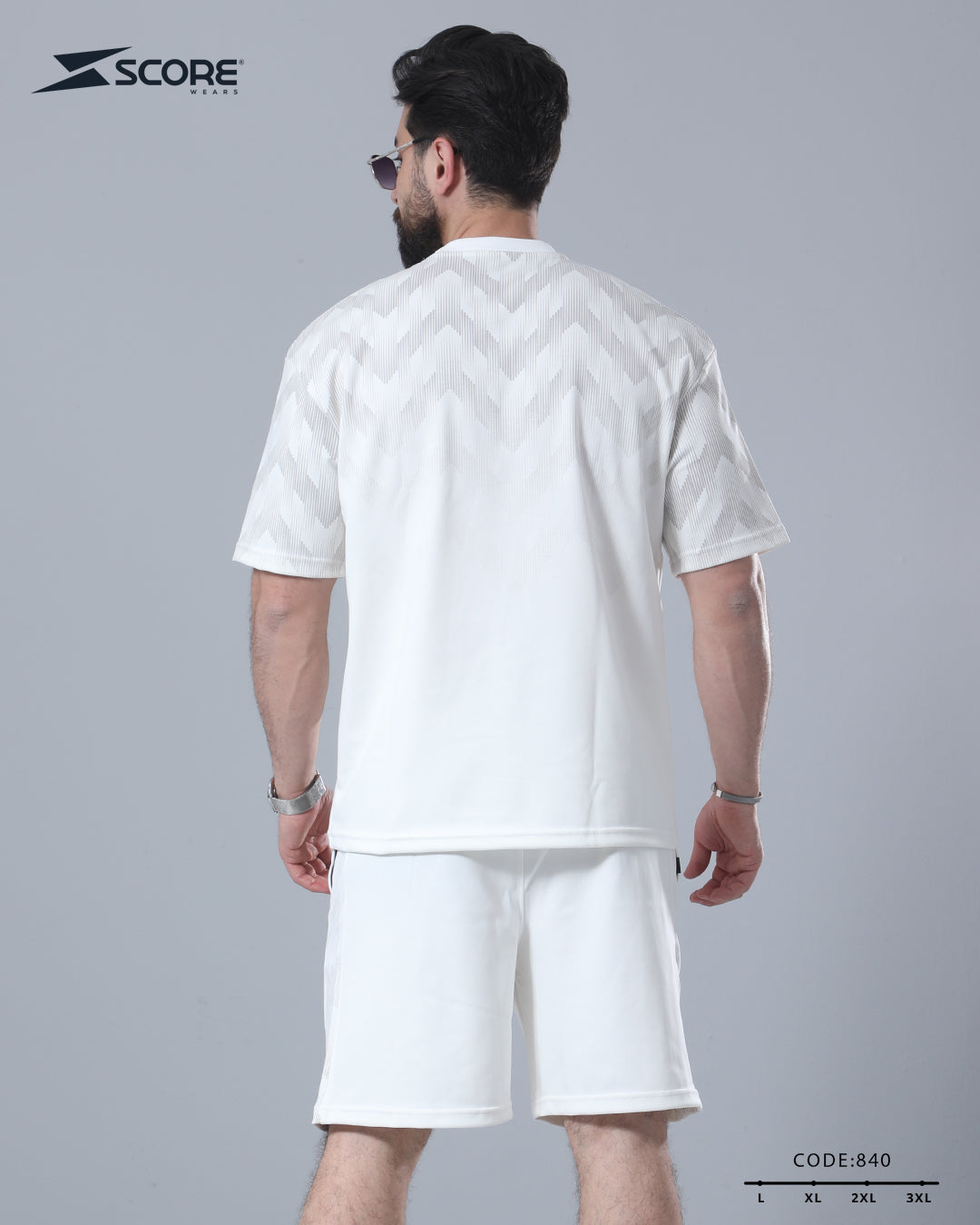 شورت قطن و تيشرت قطن 840 oversize طقم