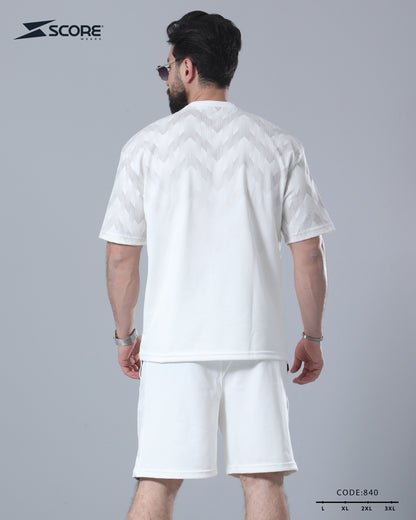 شورت قطن و تيشرت قطن 840 oversize طقم