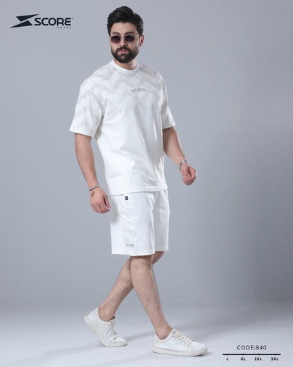 شورت قطن و تيشرت قطن 840 oversize طقم