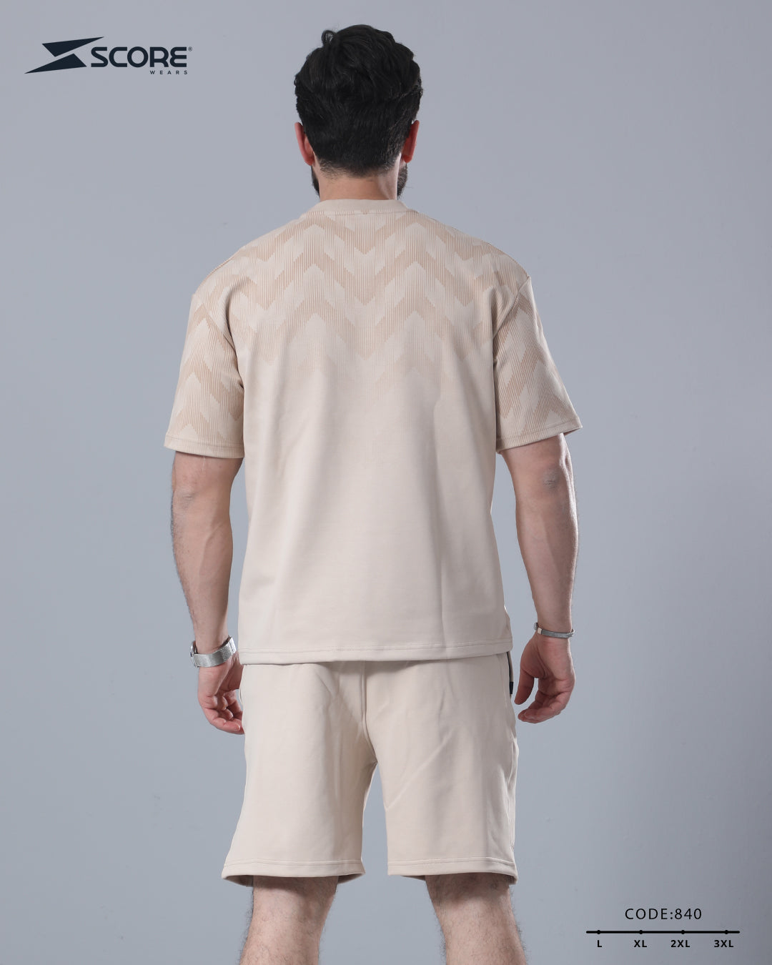 شورت قطن و تيشرت قطن 840 oversize طقم