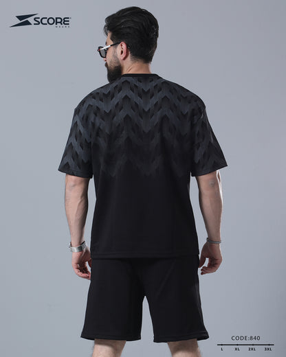 شورت قطن و تيشرت قطن 840 oversize طقم