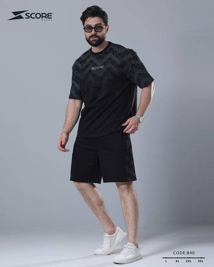 شورت قطن و تيشرت قطن 840 oversize طقم
