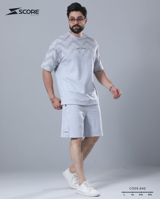 شورت قطن و تيشرت قطن 840 oversize طقم