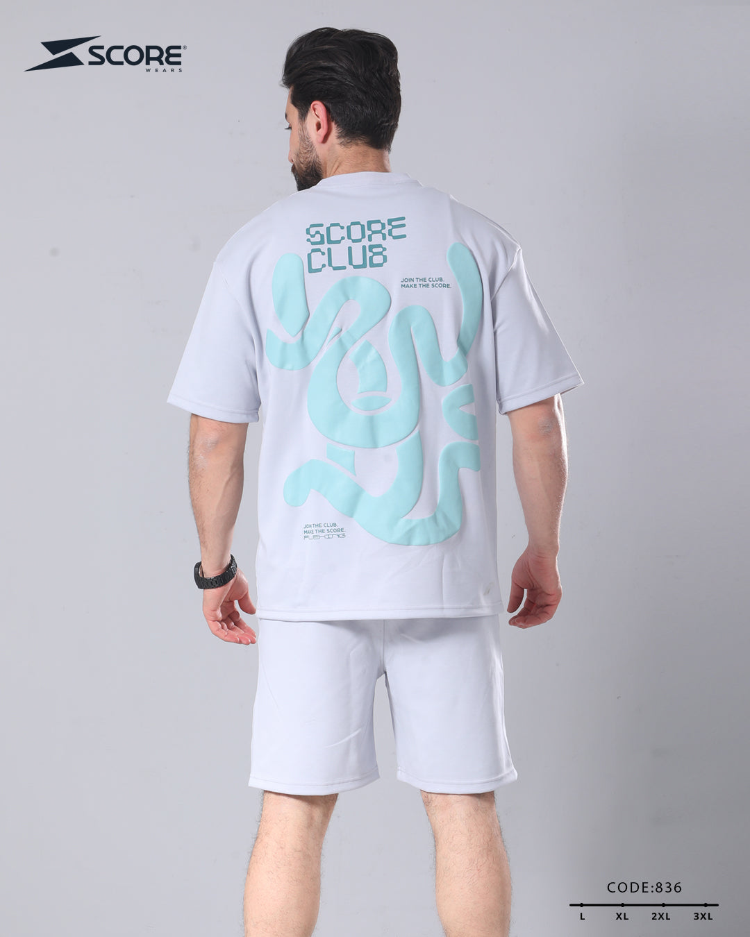 شورت قطن و تيشرت قطن 836 oversize طقم