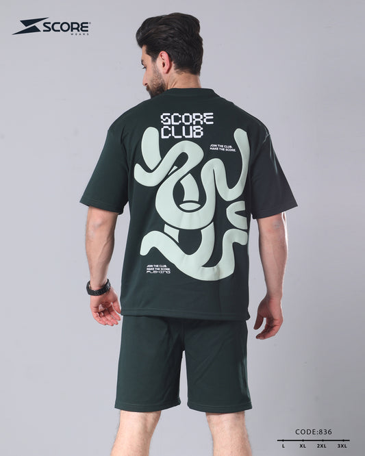 شورت قطن و تيشرت قطن 836 oversize طقم