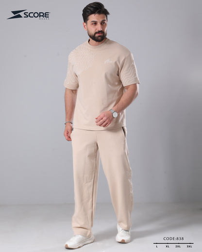 بنطلون قطن و تيشرت قطن 838 oversize طقم