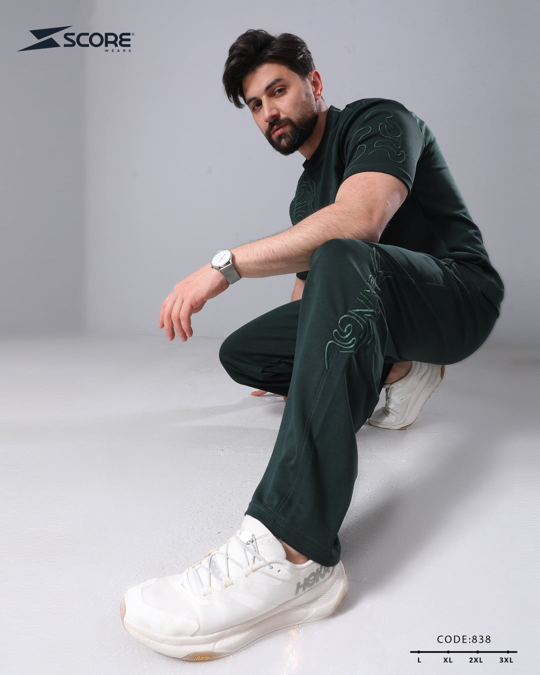 بنطلون قطن و تيشرت قطن 838 oversize طقم