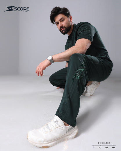 بنطلون قطن و تيشرت قطن 838 oversize طقم