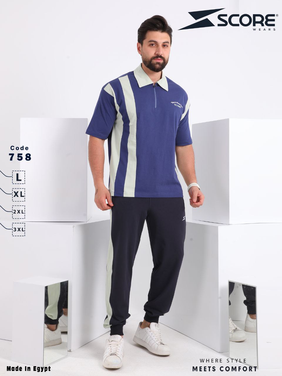 oversize polo طقم
